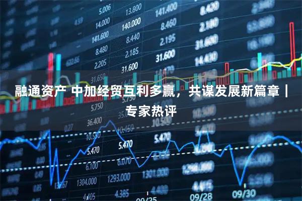 融通资产 中加经贸互利多赢，共谋发展新篇章｜专家热评